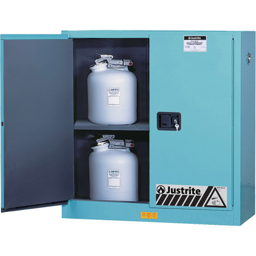Armoires de s&eacute;curit&eacute; pour acides & produits corrosifs avec doublure ChemCor, 30 gal., 43" x 44" x 18" Duraquip Inc