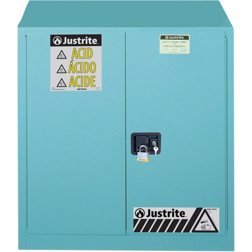 Armoires de s&eacute;curit&eacute; pour acides & produits corrosifs avec doublure ChemCor, 30 gal., 43" x 44" x 18" Duraquip Inc