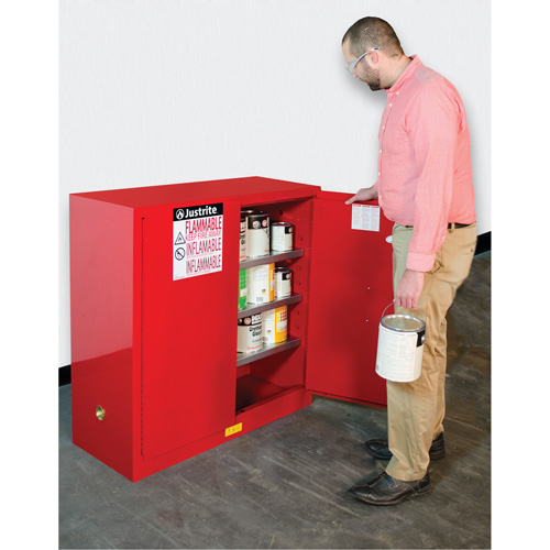 Sure-Grip&reg; EX Combustibles Safety Cabinet for Paint and Ink, 40 gal., 3 Shelves Duraquip Inc