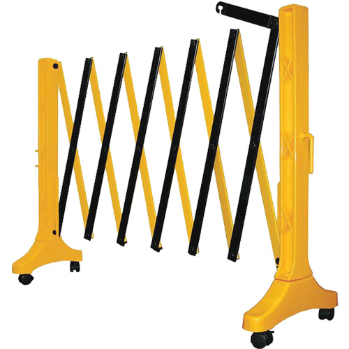 Xpandit Barricade, 36" H x 11.5' L, Black/Yellow Duraquip Inc