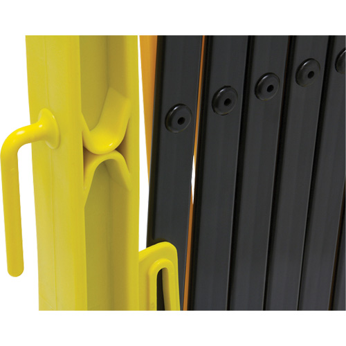 Xpandit Barricade, 36" H x 11.5' L, Black/Yellow Duraquip Inc