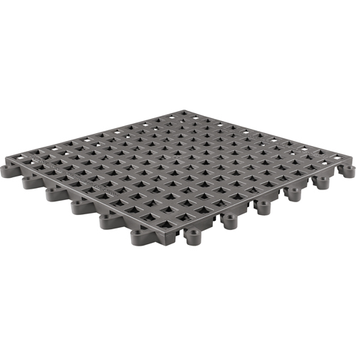 ErgoDeck&reg; General Purpose No. 564 Matting, PVC, 1-1/2' W x 1-1/2' L, 7/8" Thick, Charcoal Duraquip Inc