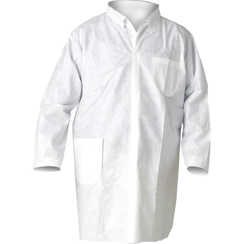 KleenGuard A20 Lab Coats, SMS, White, Medium Duraquip Inc