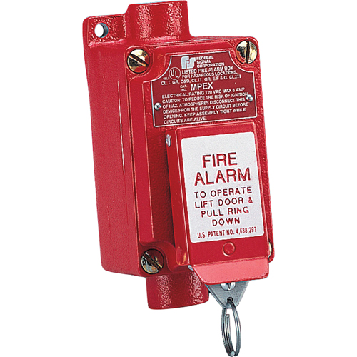 Explosion-proof Fire Alarm Pull Station (mpex) Two-step Operation Prevents Accidental Activation Duraquip Inc