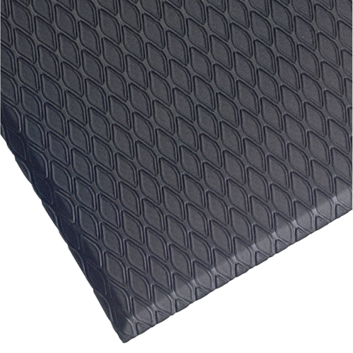 Tapis Cushion Max, Losange, 2' x 3' x 5/8", Charbon, Nitrile/PVC Duraquip Inc