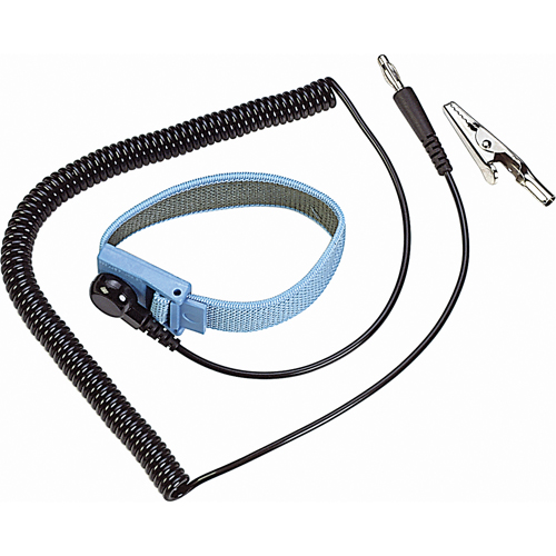 ESD 6' Coil Cord with Wrist Strap Duraquip Inc