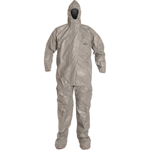 Tychem&reg; 6000 Coveralls, Small, Grey Duraquip Inc