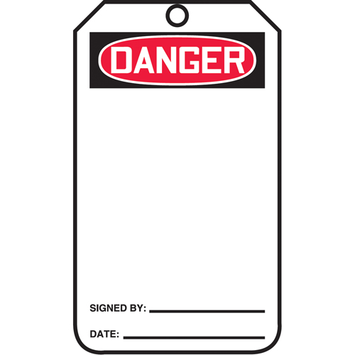&eacute;tiquettes de s&eacute;curit&eacute;, Plastique, 3-3/8" la x 5-7/8" h, Anglais Duraquip Inc