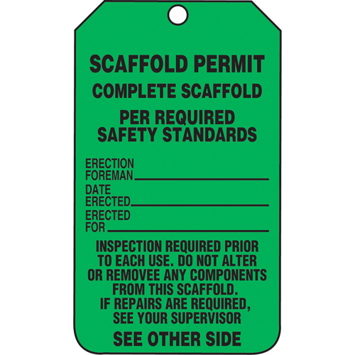 &eacute;tiquettes de s&eacute;curit&eacute; d'inspection et de contr&ocirc;le de l'&eacute;tat de l'&eacute;quipement, Papier cartonn&eacute;, 3-1/8" la x 5-7/8" h, Anglais Duraquip Inc