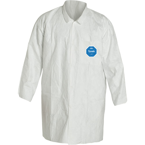 Lab Coat, Tyvek&reg; 400, White, 2X-Large Duraquip Inc