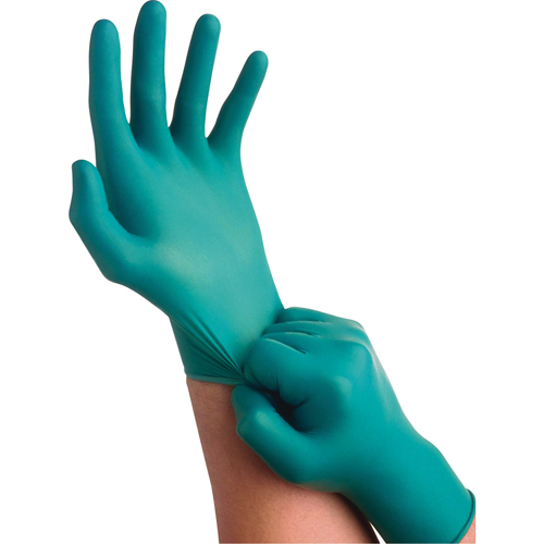 Gants TouchNTuff 92-600, Moyen, Nitrile, 5 mils, Sans poudre, Vert Duraquip Inc