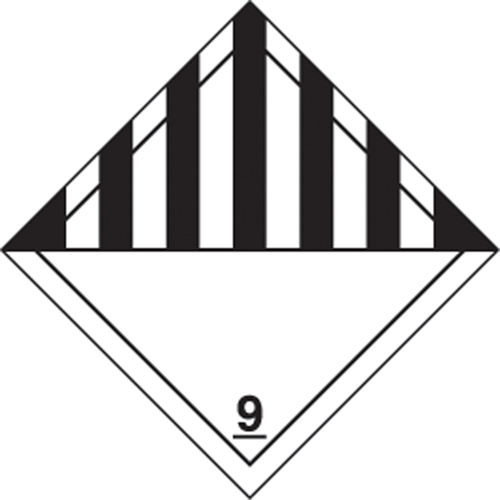 TDG Shipping Labels, Class 9, Miscellaneous Dangerous Goods, Paper Duraquip Inc
