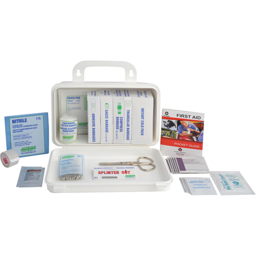 Trousse sp&eacute;cialis&eacute;e pour l'Ontario - Trousse de premiers soins pour camion, Dispositif m&eacute;dical Classe 1, Boîte en m&eacute;tal Duraquip Inc