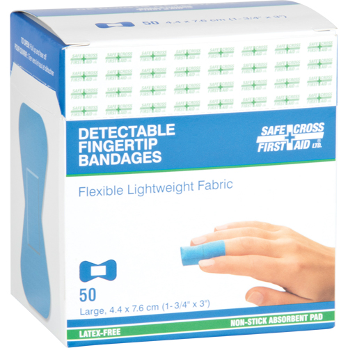 Bandages, Bout de doigt, 3", Tissu d&eacute;tectable, St&eacute;rile Duraquip Inc