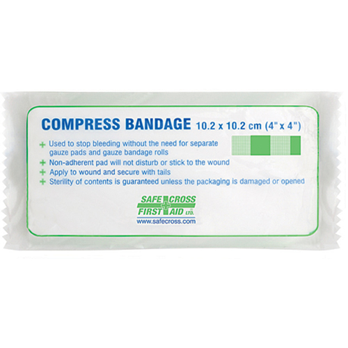 Compress (Pressure) Bandages - Sterile, 4-1/4" L x 3-1/2" W Duraquip Inc