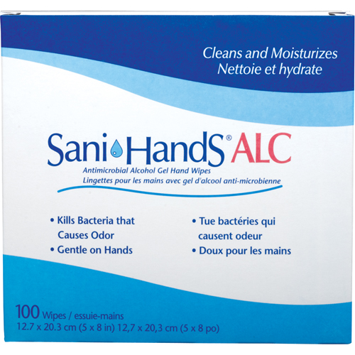 Sani-Hands&reg; ALC Antimicrobial Hand Wipes, Packet Duraquip Inc