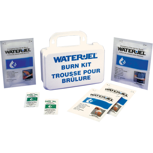 Trousses d'urgence pour brûlures Water Jel, Boîte en plastique de 10 unit&eacute;s, Classe 2 Duraquip Inc