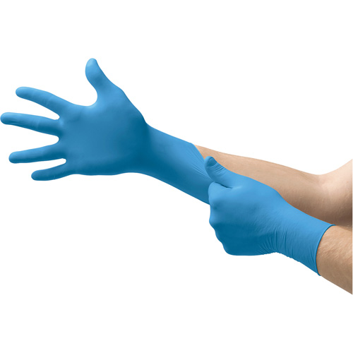 Disposable Gloves, Small, Nitrile, 5-mil, Powdered, Blue Duraquip Inc