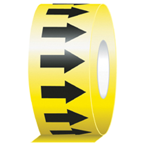 Directional Flow Arrow Tapes, 104', Black on Yellow Duraquip Inc