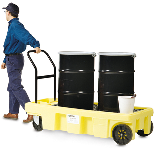 Poly-Spillcart Cart, 66.5" L x 29" W x 43.9" H, 57 US gal. Spill Cap. Duraquip Inc