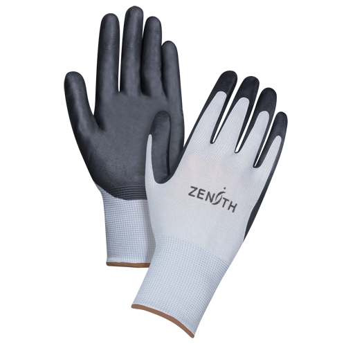 Gants l&eacute;gers enduits et respirants, 9/Grand, R&ecirc;vetement Mousse de nitrile, Calibre 13, Enveloppe en Polyester Duraquip Inc