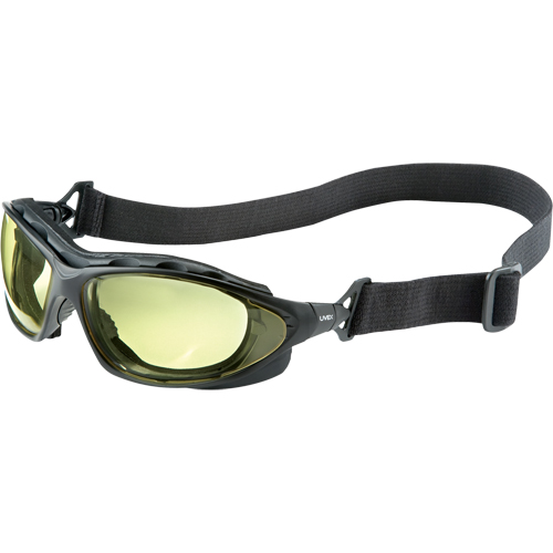Uvex HydroShield&reg; Seismic&reg; Safety Goggles, Amber Lens, Anti-Fog/Anti-Scratch, Closed Vent Duraquip Inc