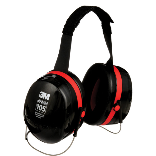 Serres-t&ecirc;tes de s&eacute;rie Peltor Optime 105, Cordon cervical, 29 NRR dB Duraquip Inc