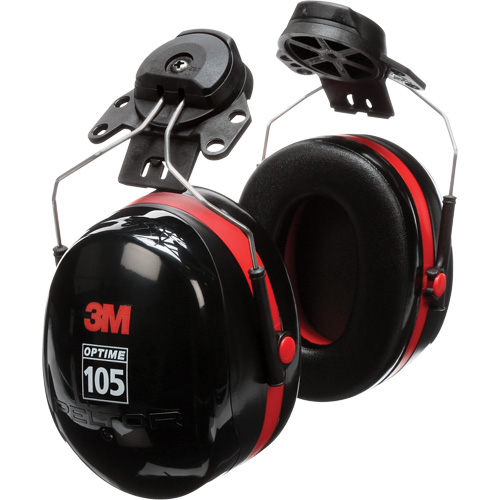 Serres-t&ecirc;tes de s&eacute;rie Peltor Optime 105, Fixation pour casque, 27 NRR dB Duraquip Inc