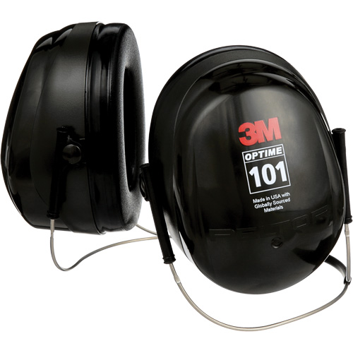 Peltor Optime 101 Series Earmuffs, Neckband, 26 NRR dB Duraquip Inc