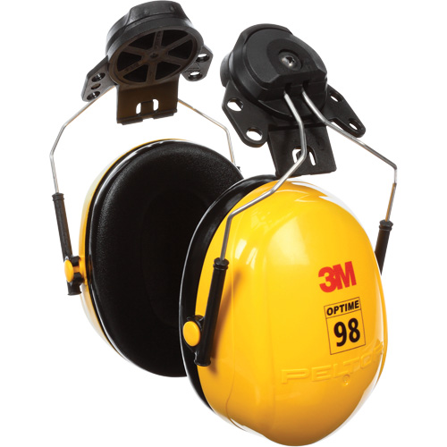Peltor Optime 98 Series Earmuffs, Cap Mount, 23 NRR dB Duraquip Inc