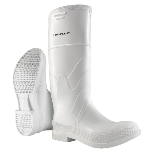 White Boots, PVC, Size 6 Duraquip Inc