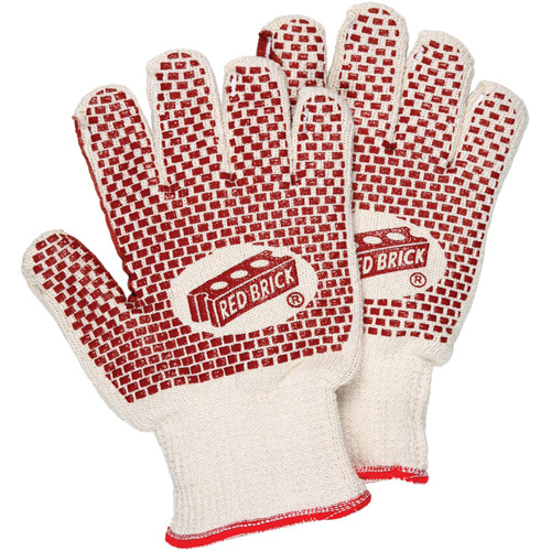 Red Brick&reg; Reversible Terrycloth Gloves, Cotton, Double Sided, 10 Gauge, Small Duraquip Inc