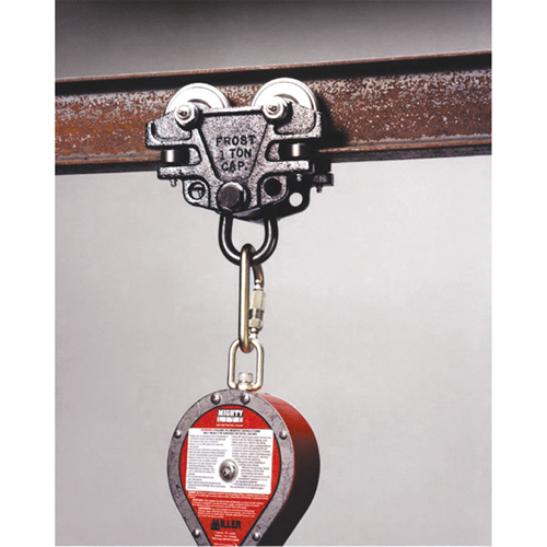 Miller&reg; Anchorage Connector Beam Trolley Adapter Kit, I-Beam/Steel, Permanent Use Duraquip Inc