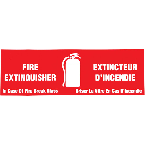 &eacute;tiquette  Fire Extinguisher / Extincteur d'incendie , 2" x 6", Vinyle, Bilingue avec pictogramme Duraquip Inc