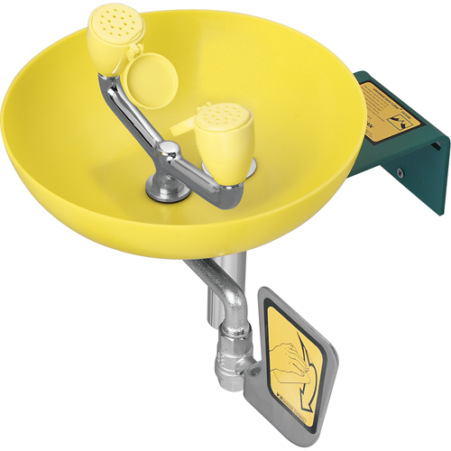 Eye/Face Wash Station, Wall-Mount Installation, Plastic Bowl Duraquip Inc
