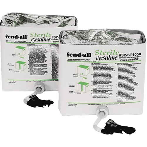 Cartouches de liquide pour poste de douche oculaire Fendall Pure Flow 1000, 1120 oz Duraquip Inc