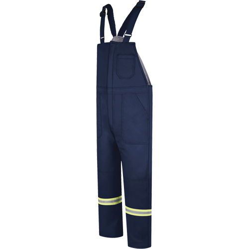 Deluxe Insulated Bib Overalls with Reflective Striping, 3X-Large, Navy Blue Duraquip Inc