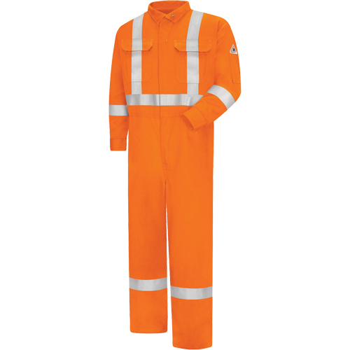 CSA Compliant 7 oz. Ultra Soft&reg; Coveralls, Men's, Orange, Size 38 Duraquip Inc