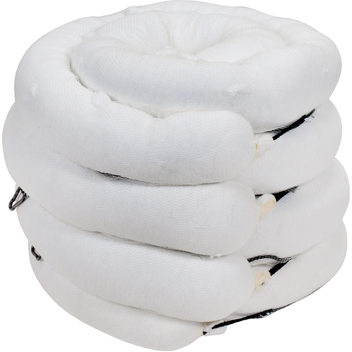 Premium Sorbent Boom, Oil Only, 10' L x 5" W, 35 Gal. Absorbancy, 4 /Pack Duraquip Inc