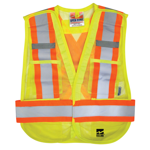 Veste d&eacute;tachable Open Road, Jaune lime haute visibilit&eacute;, Polyester Duraquip Inc