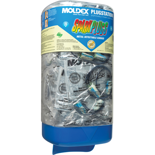 Distributeur PlugStation avec bouchons d'oreille SparkPlugs &agrave; cordon d&eacute;tectable Duraquip Inc