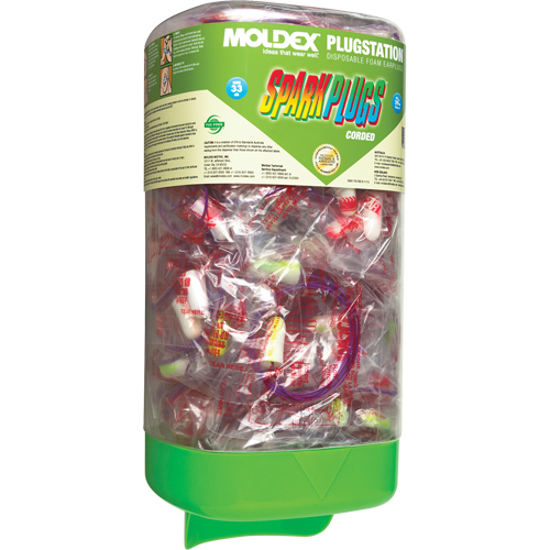 Distributeur PlugStation avec bouchons d'oreille SparkPlugs &agrave; cordon Duraquip Inc