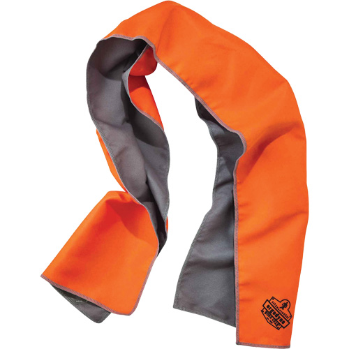Chill-Its&reg; 6602MF Microfiber Cooling Towel, Hi-Vis Orange Duraquip Inc