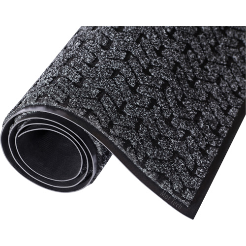 Tapis de couloir Tire-Track, Essuie-pieds/grattoir, 4' x 6' x 3/8", Charbon Duraquip Inc