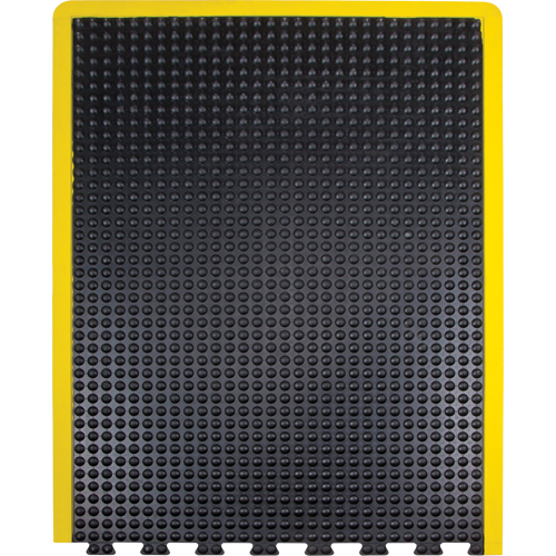 Tapis antifatigue en d&ocirc;me, &agrave; bulles, 3' x 4' x 1/2", Noir, Caoutchouc Duraquip Inc