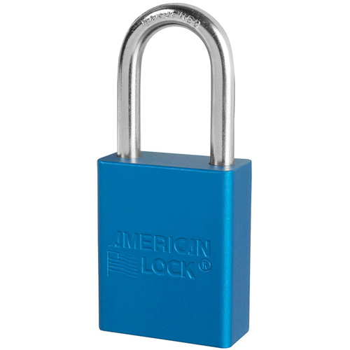 American Lock&reg; Safety Padlocks, Blue, Keyed Alike, Aluminum, 1-1/2" Width Duraquip Inc