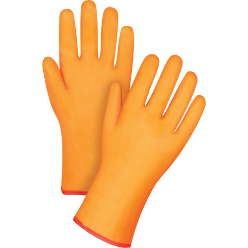 Gants doubl&eacute;s pour l'hiver r&eacute;sistants aux produits chimiques, Taille Grand/9, 12" lo, PVC, Doublure en Molleton de mousse, Gant de calibre hiver Duraquip Inc
