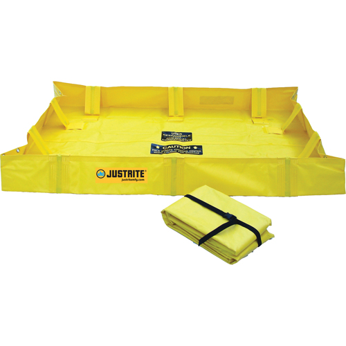 Berme de confinement Lite QuickBerm , Capacit&eacute; 79 gal., 4' la x 4' lo x 8" h, Support &agrave; encliqueter Duraquip Inc