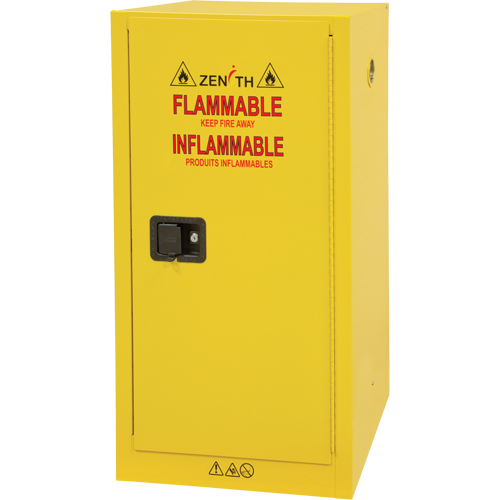 Flammable Storage Cabinet, 16 gal., 1 Door, 23" W x 44" H x 18" D Duraquip Inc