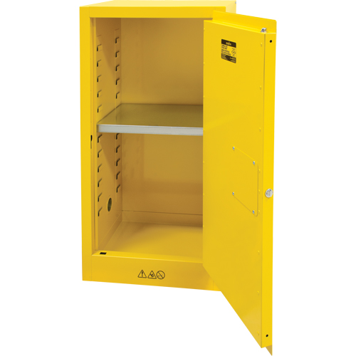 Flammable Storage Cabinet, 16 gal., 1 Door, 23" W x 44" H x 18" D Duraquip Inc
